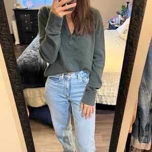 rag & bone Green Henley Top